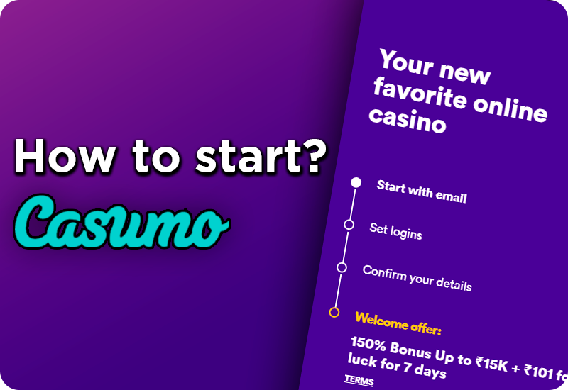 Screenshot of the part of registration window on Casumo casino site