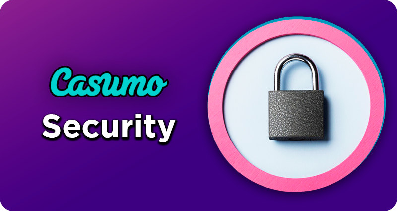 Lock rounded by circle and Casumo logo