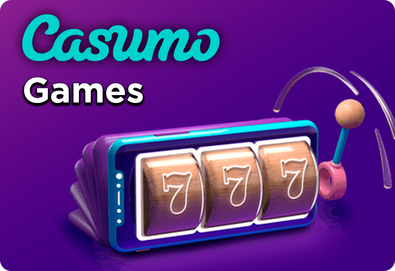 Casino slots jackpot illustration and Casumo logo