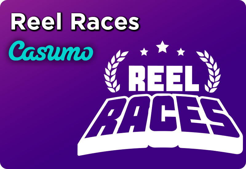 Reel Races on Casumo casino and Casumo logo