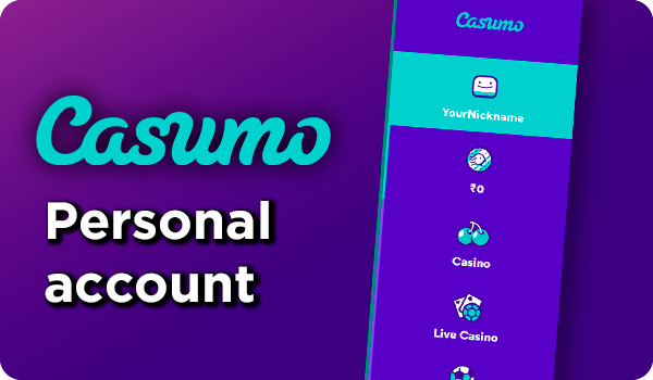 Left menu bar on the Casumo website and Casumo logo