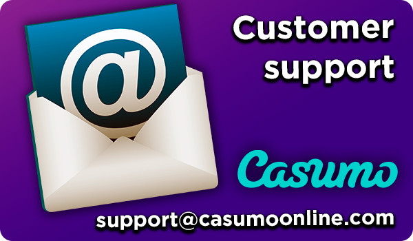 Email icon and Casumo logo