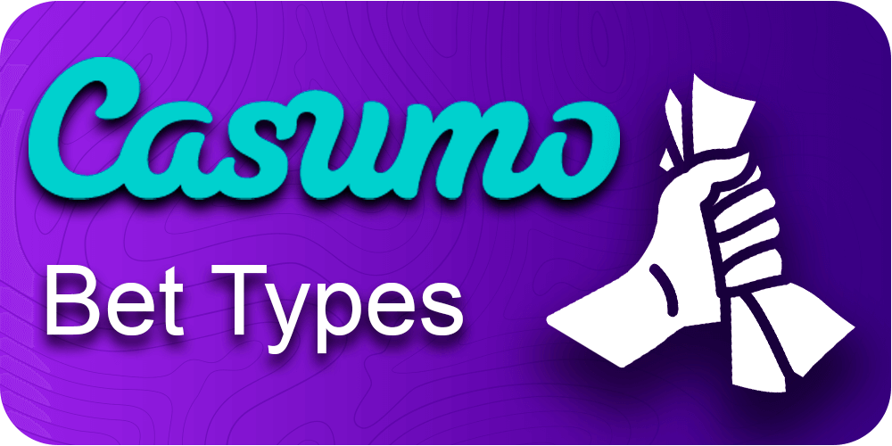 Casumo bet types, hand squeezing leaf icon, purple background