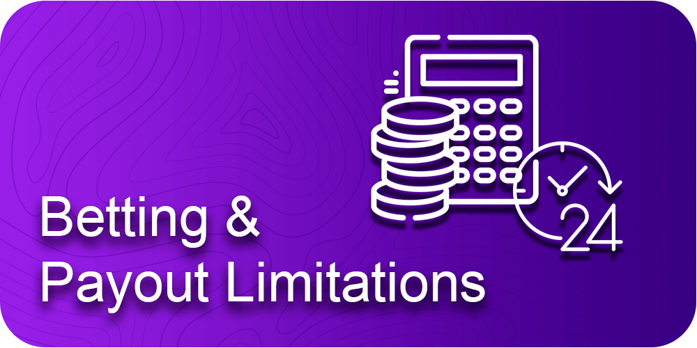 Betting and Payout Limitations, calculator, coins, around the clock, purple background