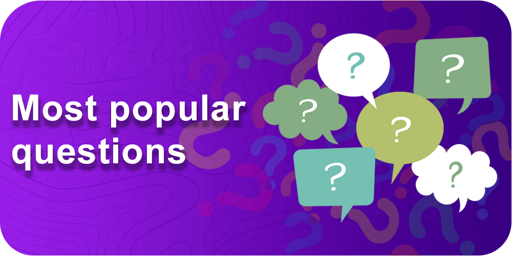 most popular questions, question mark icons